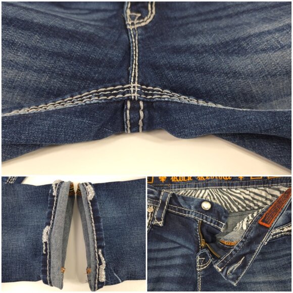 ROCK REVIVAL Ruella Rhinestone Faux Flap Pockets Easy Capri Jeans SIZE 26 30x25 - Picture 9 of 16